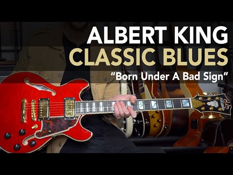 Born Under A Bad Sign guitar tutorial | Riffs + SOLO | Easy Blues Lead Guitar