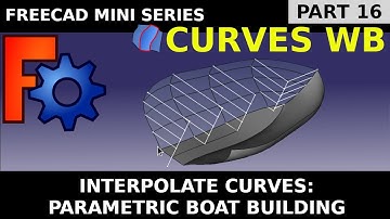 Leer FreeCAD Curves Workbench 16: Boot- / scheepsbouw met interpolatiekrommen. Wat is de mogelijk...