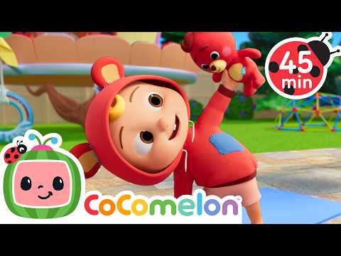 JJ's Teddy Bear Yoga Class! 🧘🧸 | CoComelon | Sing Along | Learn about Animals