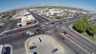 This is an aerial view of one the busiest intersections in ridgecrest,
ca. video was taken on a saturday around noon.