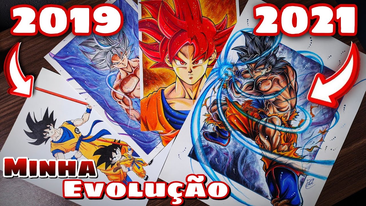 Mostrando Todos os Desenhos do Goku - Minha Evolução [ 2019 - 2021]