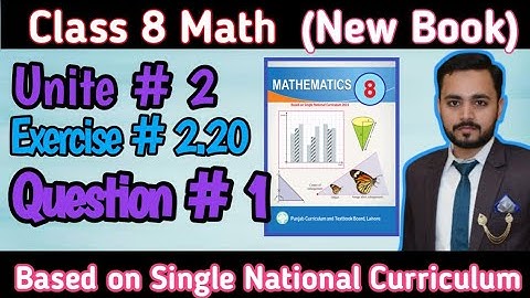 Class 8th Math New book Exercise 2.20 question 1 Complete|8th Math New book 2023-24 |8 class math