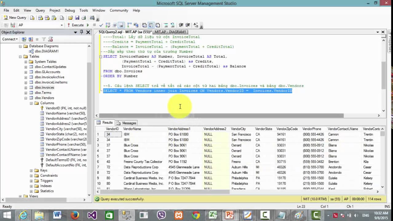 query sql คือ  Update New  Sử dụng câu lệnh SELECT, INSERT, UPDATE trong SQL Server chi tiết nhất