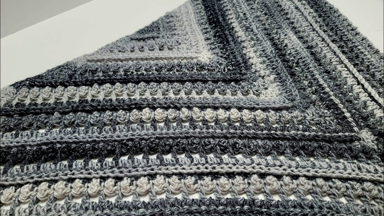 Crochet Easy Tutorial - Triangle Scarf, Shawl, Cowl  - Empty Spaces