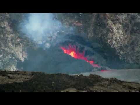 Datamosh Experiment - volcano & kite surfer