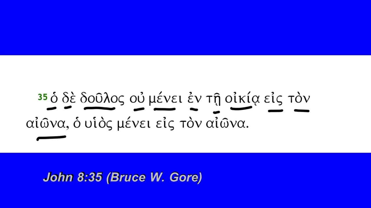 John 8:35 - YouTube
