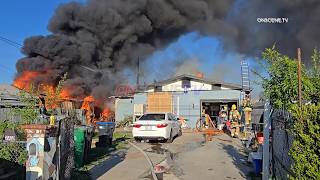 4 Homes Burn In 2nd Alarm Fire, Moreno Valley, CA