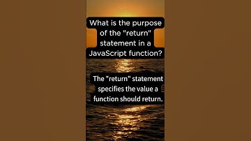 What is the purpose of the "return" statement in a JavaScript function?