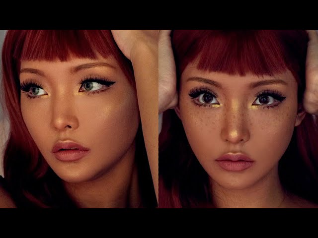 (With sub) 홍조,흉터 커버 골드레드 메이크업 Gold Red Makeup