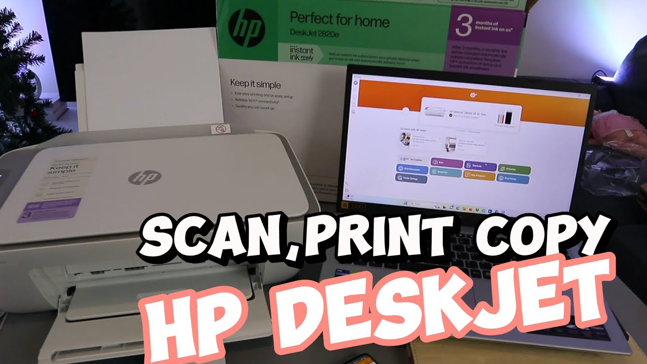 How to SCAN PRINT COPY from HP Deskjet All In One Printer Review ...