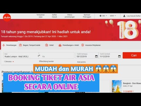 Cara Beli Tiket Air Asia Secara Online Dapat Harga Murah Youtube