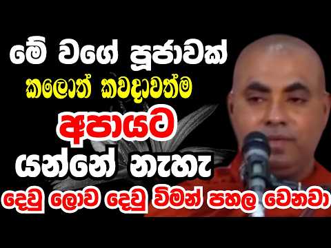 මේ වගේ පූජාවක් කලොත් කවදාවත් අපායට යන්නේ නැහැ දෙවු විමන් පහල | Ven koralayagama saranathissa thero