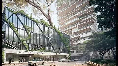 urban Timber building from LookX.ai taken to Kaiber.ai