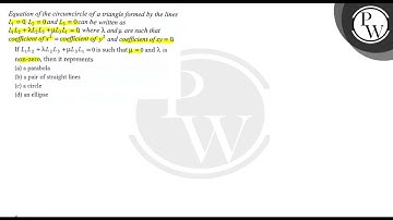 Equation of the circumcircle of a triangle formed by the lines \( L...