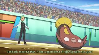 Pokemon Best Wishes Ep 41- Cilan~Dent & Stunfisk~Muggyo's 1st Time Battling Together Moments