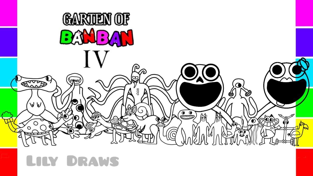 Garten Of Banban Chapter 4 New Coloring pages / Color All New Monsters /  Cartoon - On & On [NCS] -  in 2023