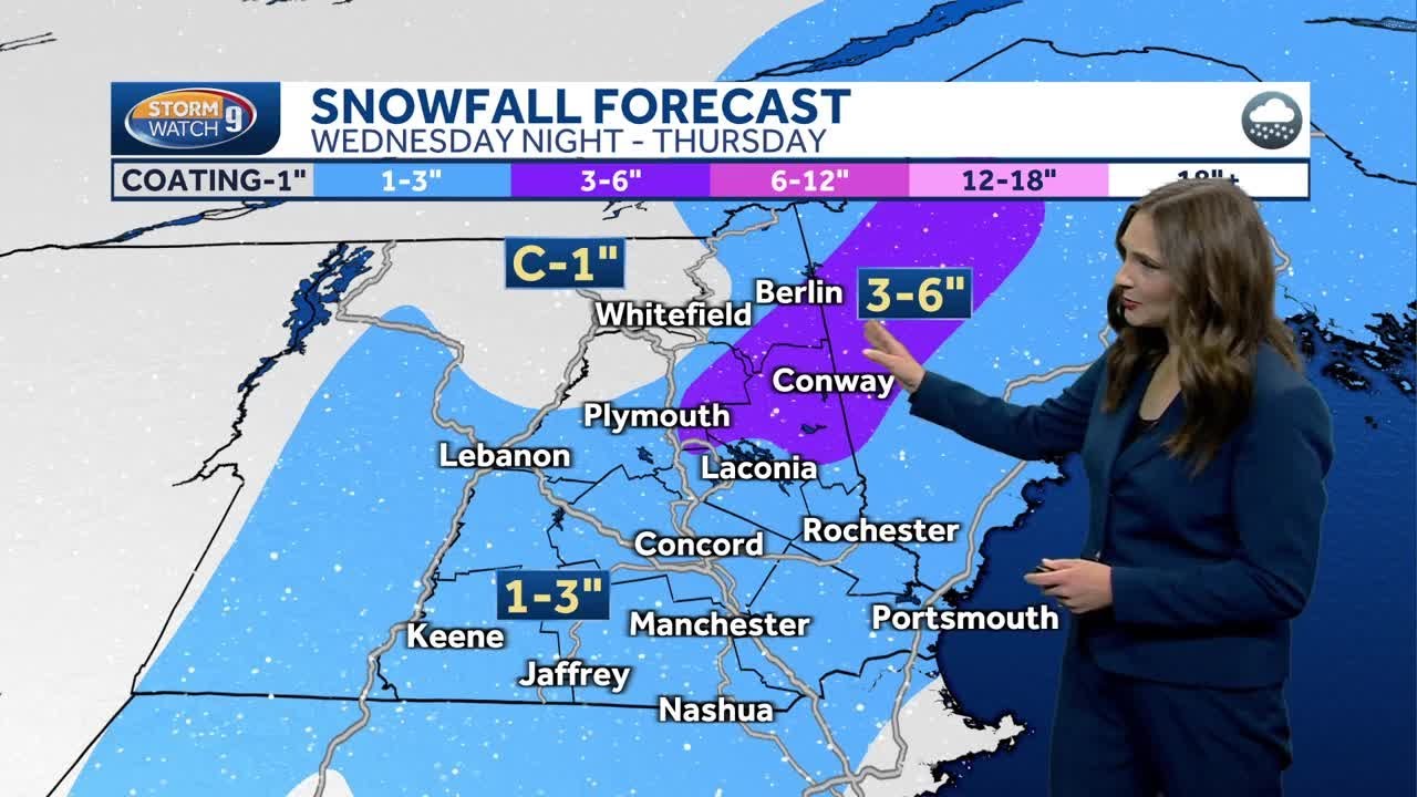 New Hampshire to see snow, wintry mix Thursday - YouTube