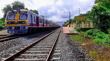 Pink Color ICF Medha of  Indian Railway Entering Balagarh Station \\ Eastern Railways