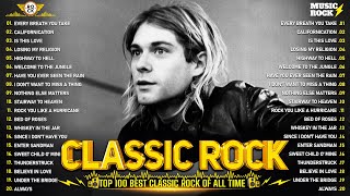 Nirvana, Led Zeppelin, Bon Jovi, Aerosmith, U2, ACDC Classic Rock Songs 70s 80s 90s Full Album