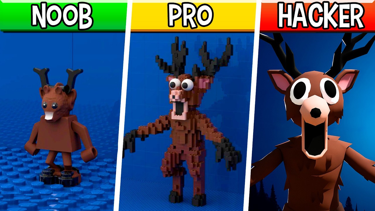 LEGO The Deer : Noob, Pro, HACKER! / (99 Nights in the Forest