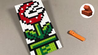 LEGO PIXEL ART – How To Build A Super Mario Piranha Plant | Step By Step