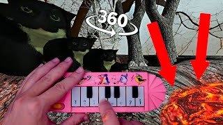 Big & Small 360° VR Maxwell The Cat go to the lava / 1$ yellow piano by Five Fingers Enchantress 24,941 views 1 year ago 1 minute, 28 seconds