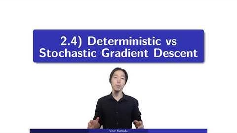 2.4) Deterministic vs Stochastic Gradient Descent