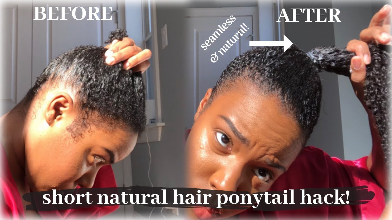Easy High Ponytail On Short Natural Hair Tutorial Nia Hope