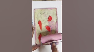 How to Use Stencils on a Gelli Plate With Amazing Results!   #shorts #gelliplate #gelliprinting