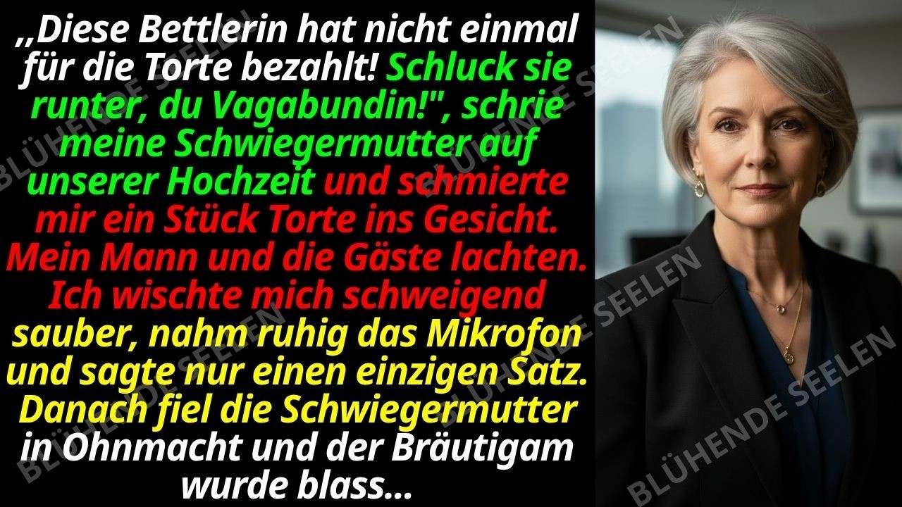 Auf unserer Hochzeit schrie meine Schwiegermutter „Diese Bettlerin hat nicht mal für die Torte bezahlt!“ und drückte mir ein Stück Sahnetorte mitten ins Gesicht – vor 200 Gästen, während mein...