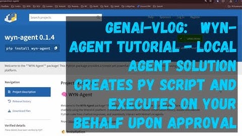 Path to JARVIS - WYN-Agent - A local solution creates code and executes on your behalf upon approval
