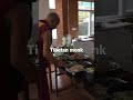 Tibetan monk have lunch at Thai Temple India #dharamsala #Tibetanmonk