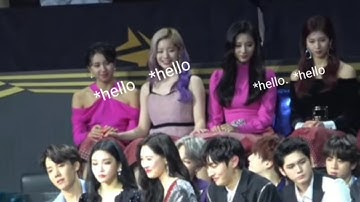 Twice members looking at Suga for the whole time....but actually they are looking at the screen