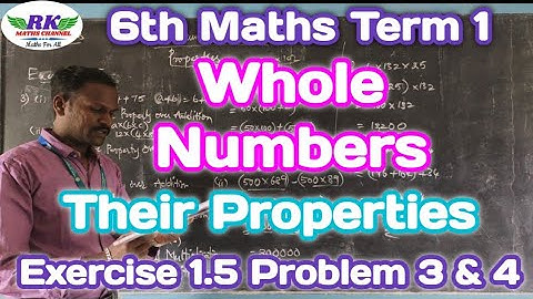 6th Maths|Term 1|Numbers|Whole Numbers and their Property es|Exercise 1.5|Problem 3 & 4| in tamil