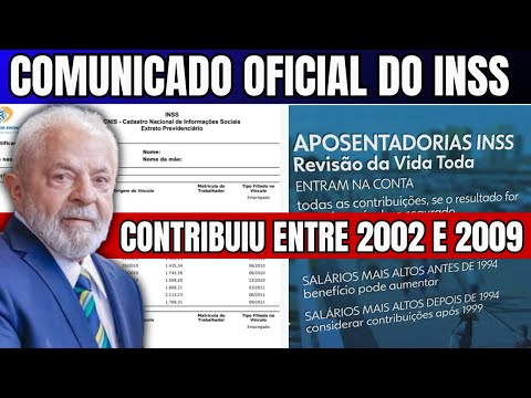 CONTRIBUIU COM INSS ENTRE 2002 E 2009, INSS EMITE COMUNICADO OFICIAL PARA OS APOSENTADOS