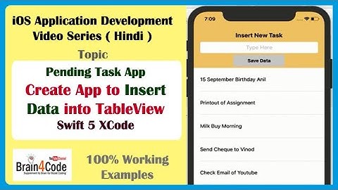 How to append New Data into TableView Using Swift 5 XCode | Hindi | Insert New Data in TableView