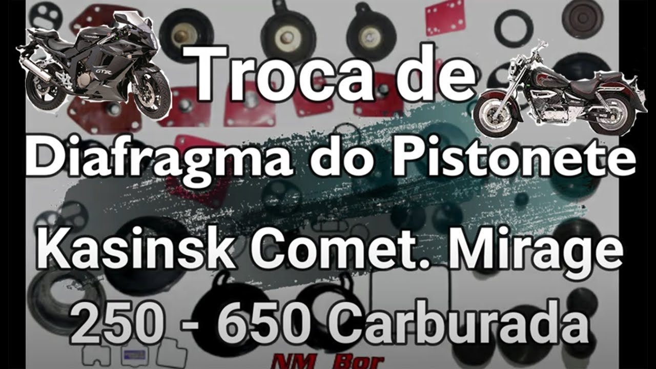 Troca do Diafragma do Carburado Kasinski Comet. Mirage 250 - 650 Solução e melhor performance