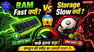 Primary vs Secondary Memory Explained | RAM vs Storage | Class 5 (Hindi)
