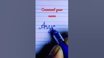 write a name"Aryan" cursive writing kaise likhe #calligraphy #shortscursive #youtubeshorts #viral