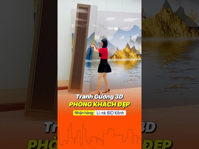 Tranh tráng gương 3d tấm ốp tường đẹp #shortvideo #youtubeshorts