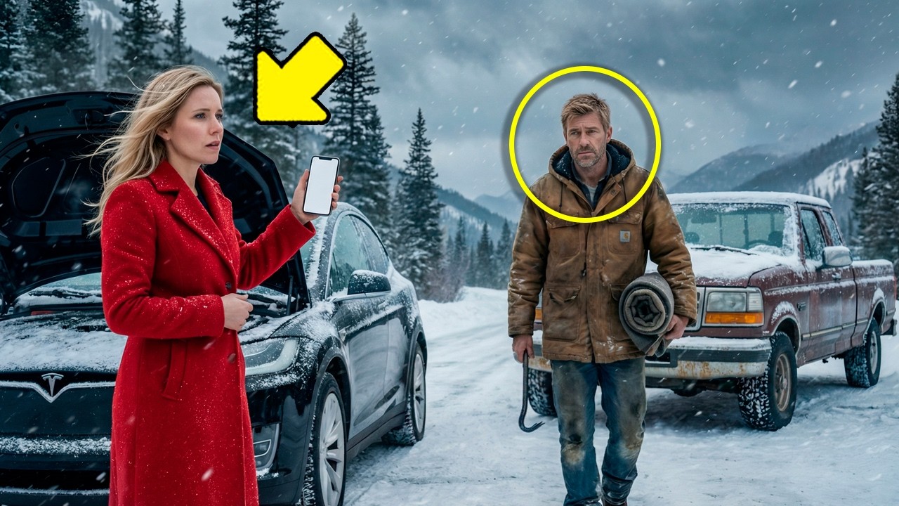 Auto miliarderki stanęło podczas zamieci… Biedny rolnik ją uratował, ale skrywał mroczny sekret…