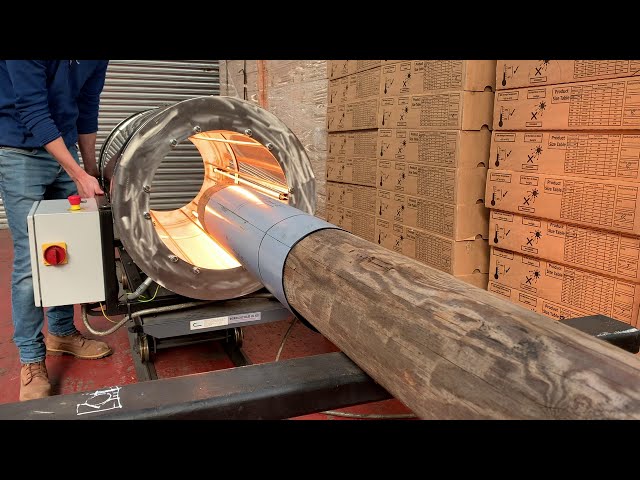 Polesaver Yard-Shrink Application Machine