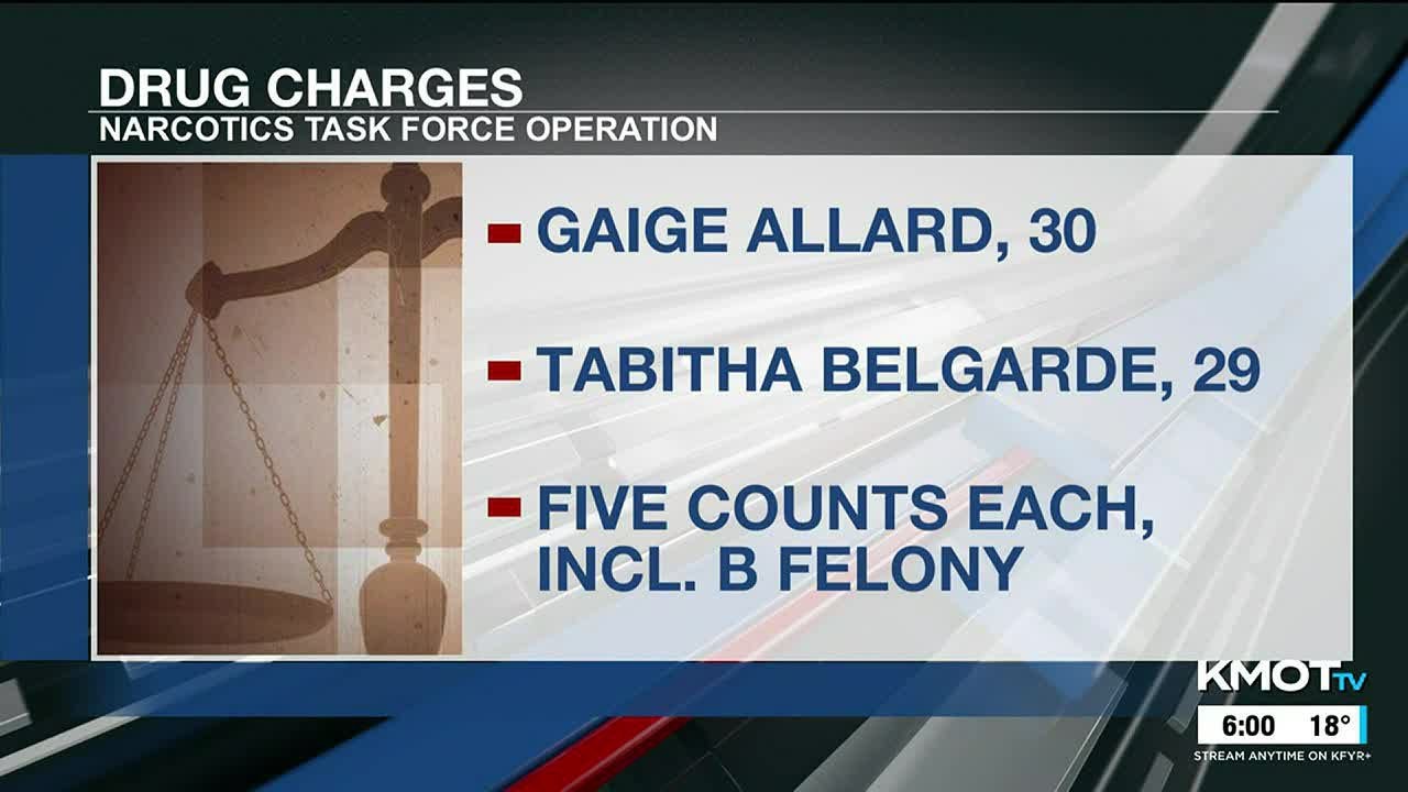 Pair arrested in Minot in narcotics task force operation - YouTube