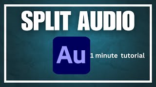 How To Split Audio In Adobe Audition Tutorial For Beginners