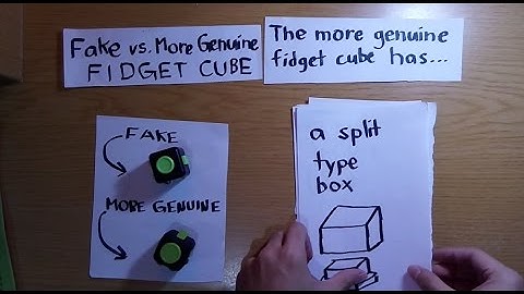 Fake vs More Genuine Fidget Cube - Side by Side Comparison