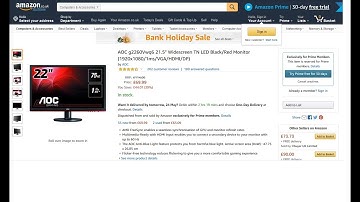 AOC G2260VWQ6 - 21.5-inch Gaming Monitor | May 2019 Deal | Amazon UK Affiliate Link Below!👇