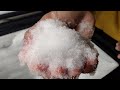 Crispy flaky fluffy deep freezer frost  cotf asmr asmreating