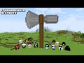 SURVIVAL STORMBREAKER AXE HOUSE WITH 100 NEXTBOTS in Minecraft - Gameplay - Coffin Meme