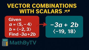 Vectorcombinaties in componentvorm | Stap voor stap −3a + 2b vinden