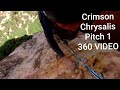 Trad climbing the Classic Crimson Chrysalis Pitch 1 (Red Rocks) 360 VIDEO